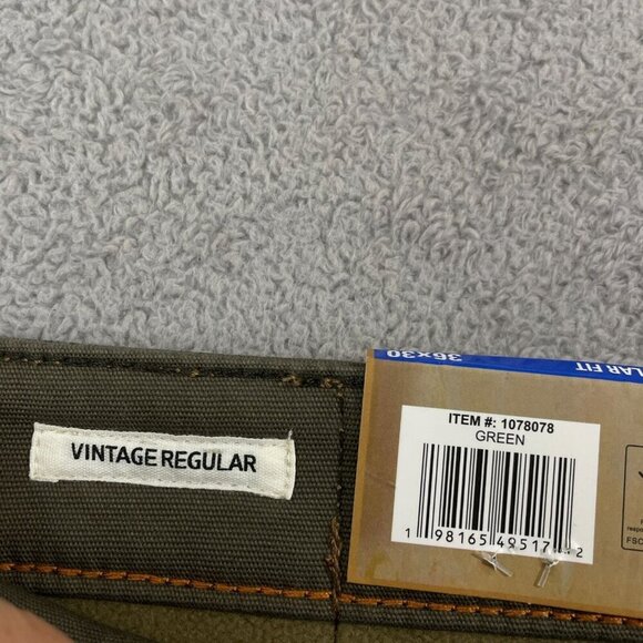 NEW Weatherproof Vintage Mens 36x30 Regular Fit Lined Pants Green - Picture 6 of 11